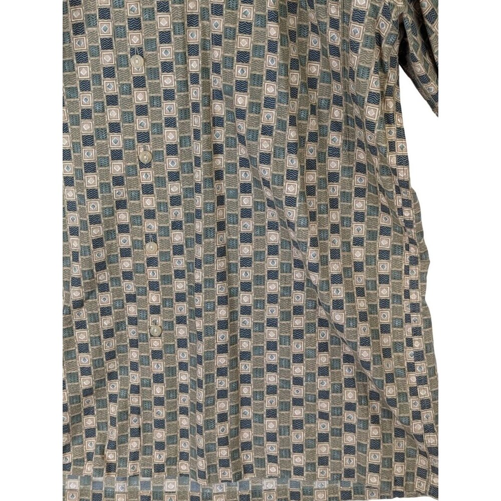 Burma Bibas 60 Singles Cotton Lawn Shirt Men Size M Green Check Pattern Cotton - Picture 4 of 11